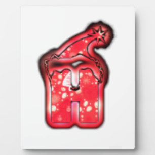 Plaque Photo Ho Ho Ho ! Père Noël Casquette Joyeux Noël étoile.