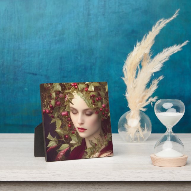 Plaque Photo Holly Berries Magnifique table de vacances femme (Insitu)