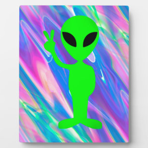 Plaque Photo Hologramme alien