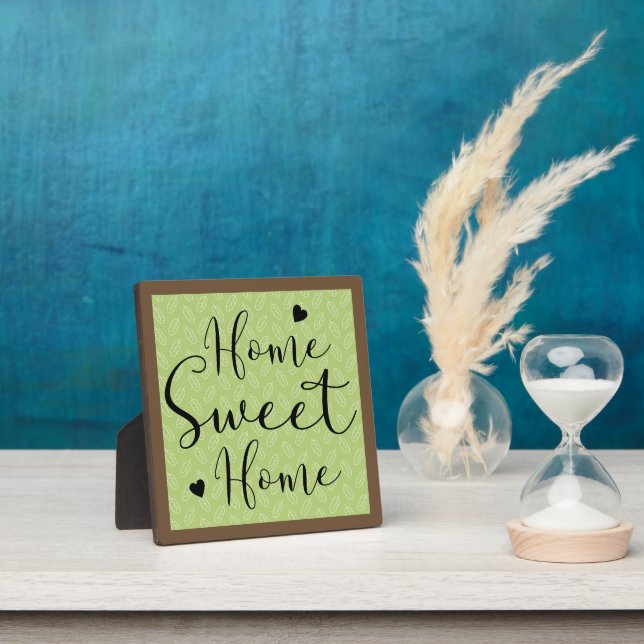 Plaque Photo Home Sweet Home Scandia Feuilles (Insitu)