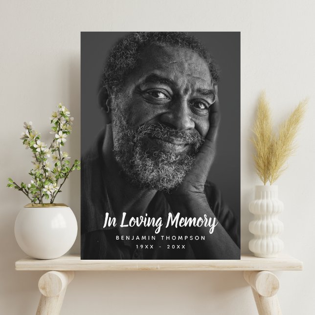 Plaque Photo Hommage funéraire personnalisé avec photo personna (Photo Memorial Plaque)
