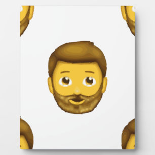 Plaque Photo homme barbu émoji