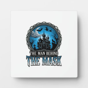 Plaque Photo Homme derrière le masque Halloween maison hantée s