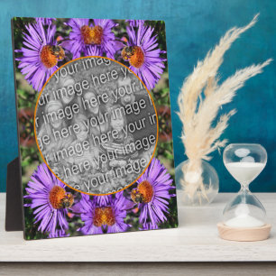 Plaque Photo Honey Bee On Aster Flower Ajouter Votre Photo