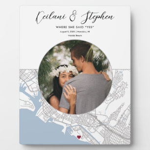 Plaque Photo Honolulu Hawaii Carte Mariage Fiançailles photo ca