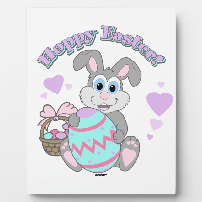 Plaque Photo Hoppy Easter ! Bunny Easter (Devant)