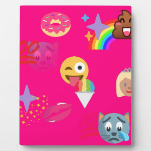Plaque Photo hot pink emoji