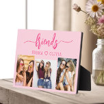 Plaque Photo Hot Pink Friends 3 Photo Friendship Collage<br><div class="desc">Célébrez votre amitié avec Hot Pink Besties Friends 3 Photo Collage Keepsaké Plaque. Cette plaque vibrante et personnalisée présente un design rose chaud élégant et présente un collage joliment arrangé de trois photos chères. Conçu à partir de matériaux de qualité, il est parfait pour l'affichage sur un bureau, une étagère...</div>