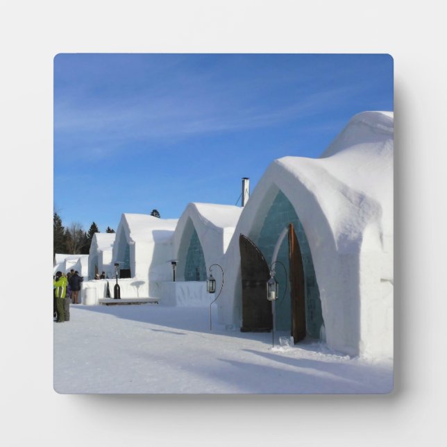 Plaque Photo Hôtel de Glace, Québec, Canada (Devant)