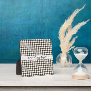 Plaque Photo Houndstooth de Brown Combination par Shirley Taylo