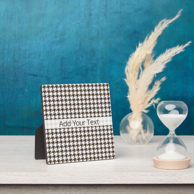 Plaque Photo Houndstooth de Brown Combination par Shirley Taylo (Insitu)
