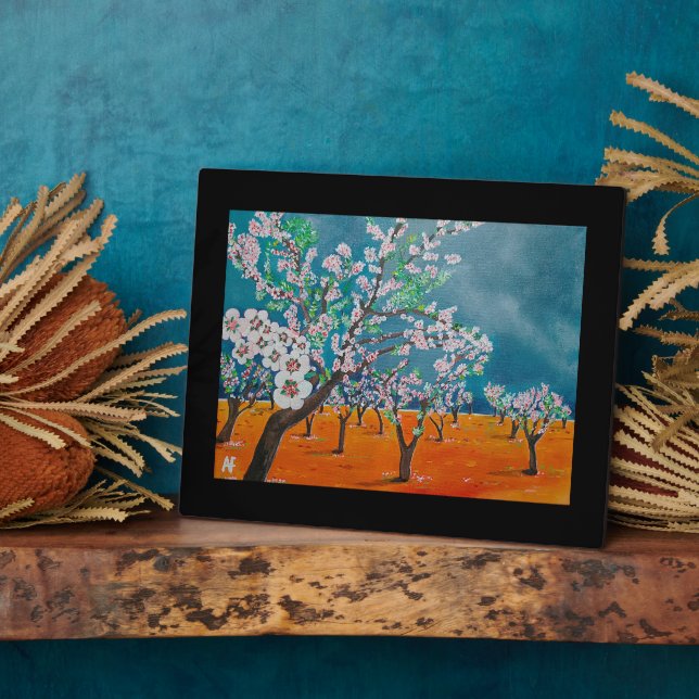 Plaque Photo Huerto de Almendros Painting by Alfred Fox (Côté)