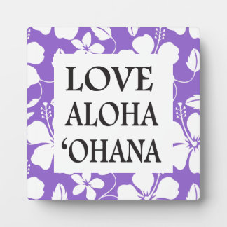 PLAQUE PHOTO HULA HAWAIENNE (HIBISCUS) LILAS CLAIR - OHANA