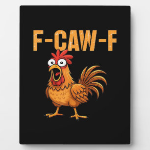 Plaque Photo Humour de corbeau drôle Gothique F-Caw-F