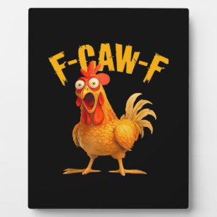 Plaque Photo Humour de corbeau F-Caw-F Gothique Drôle Rétro Coo
