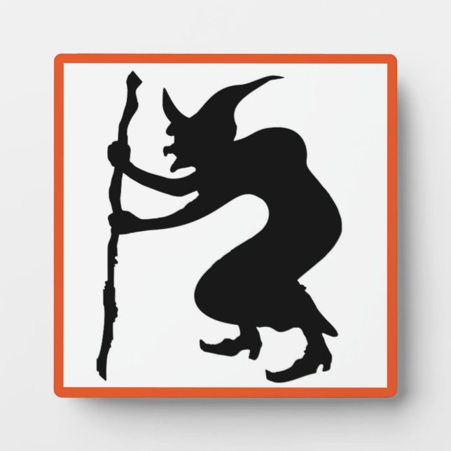 PLAQUE PHOTO HUNCHBACK HALLOWEEN WITCH (Devant)