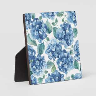 Plaque Photo Hydrangea Blues Fleurs à l'aquarelle Motif flora