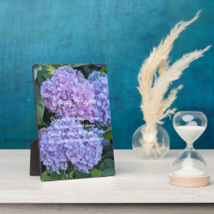 Plaque Photo Hydrangea Fleurs de la Prière de Sérénité