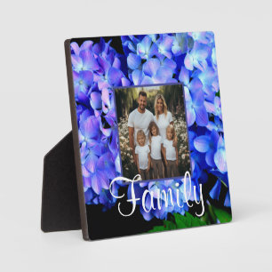 Plaque Photo Hydrangeas florales bleu violet élégant