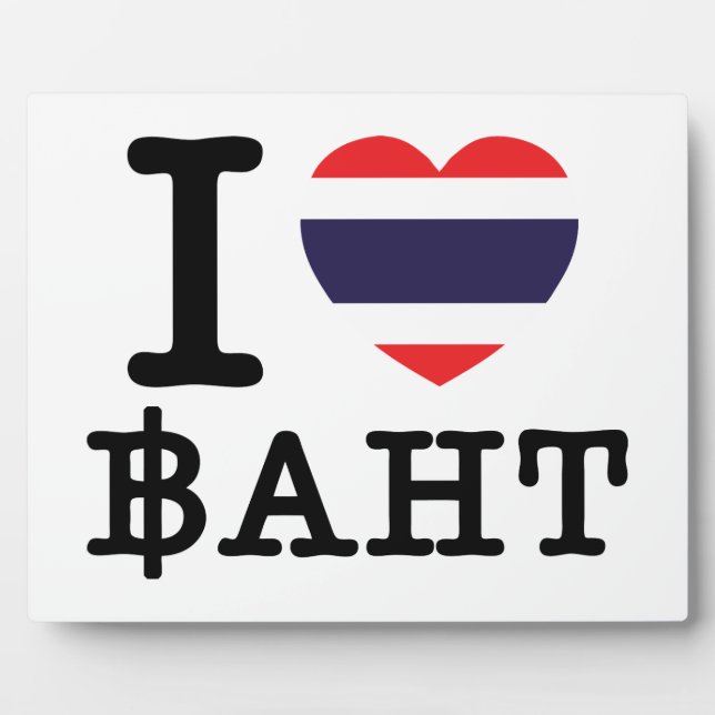 Plaque Photo I Heart (Amour) Baht (Devant)