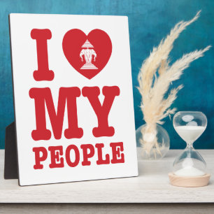 Plaque Photo I Heart (Love) Erawan My Lao People