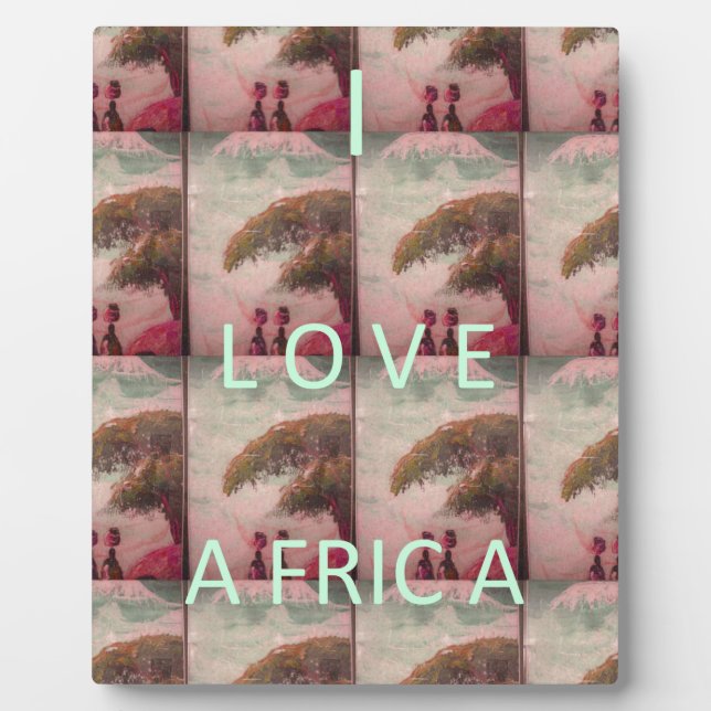 Plaque Photo I Love Africa - Motif du paysage culturel (Devant)