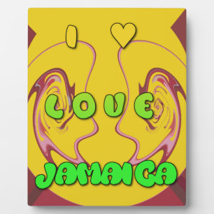Plaque Photo I love Jamaica