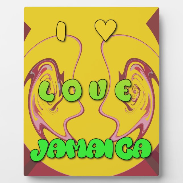 Plaque Photo I love Jamaica (Devant)