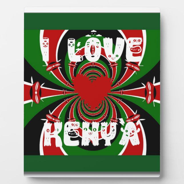 Plaque Photo I Love Kenya Hakuna Matata Dons (Devant)