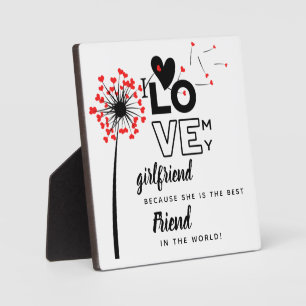 Plaque Photo I Love My Girlfriend Custom Best Friend Cadeau