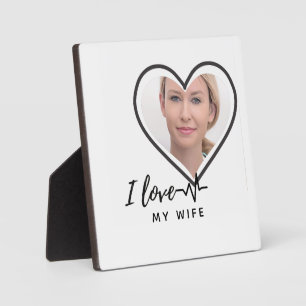 Plaque Photo I Love My Wife PHOTO Don - Meilleur Ami Personnali