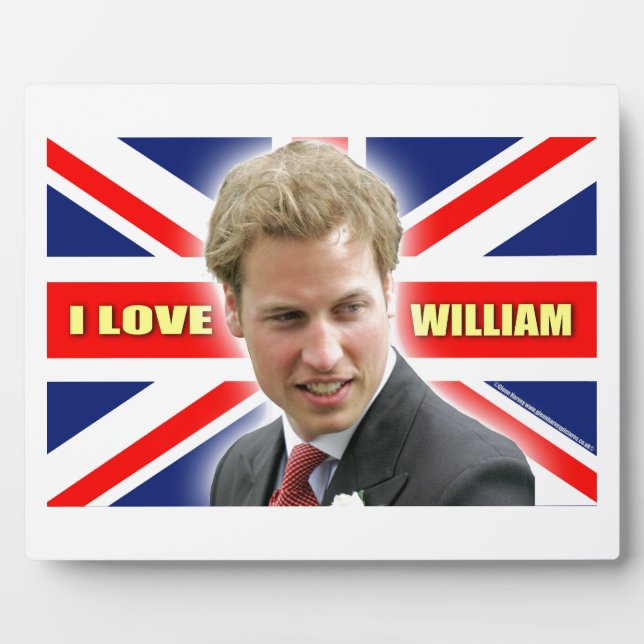 Plaque Photo I Love William (Devant)