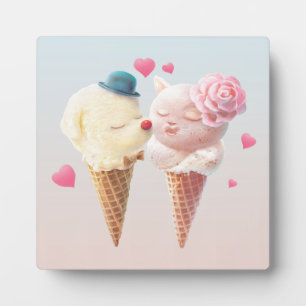 Plaque Photo Ice Cream Love