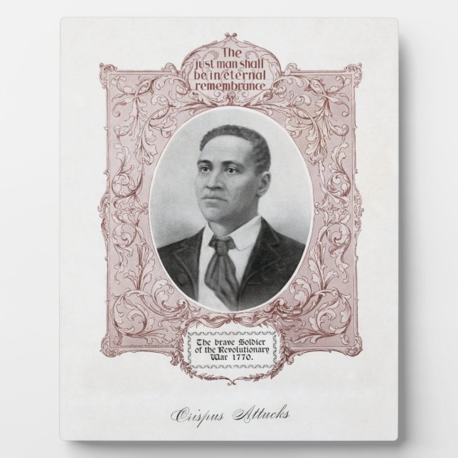 Plaque Photo Icônes de l'histoire noire : Crispus Attucks, Mart (Devant)