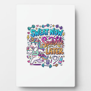 Plaque Photo Idée Cadeau Licorne Sweat Maintenant Étincelle Plu