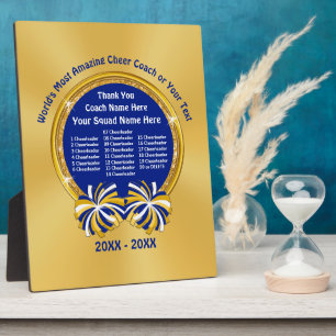 Plaque Photo Idées Cadeaux Coach Cheerleader Personnalisées