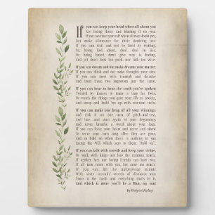 Plaque Photo IF, Poème inspiré de Rudyard Kipling