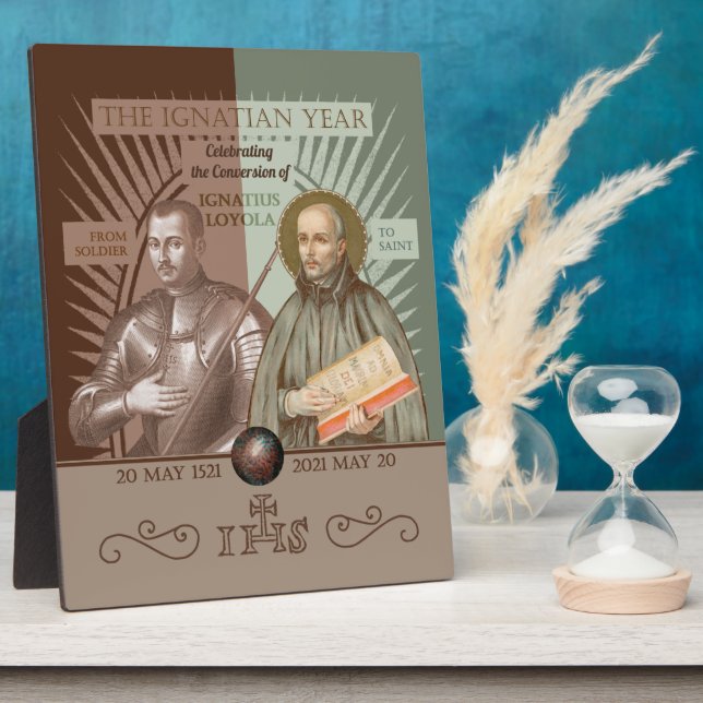Plaque Photo Ignatius Loyola : Du Soldat À Saint (SAE 004) (Côté)