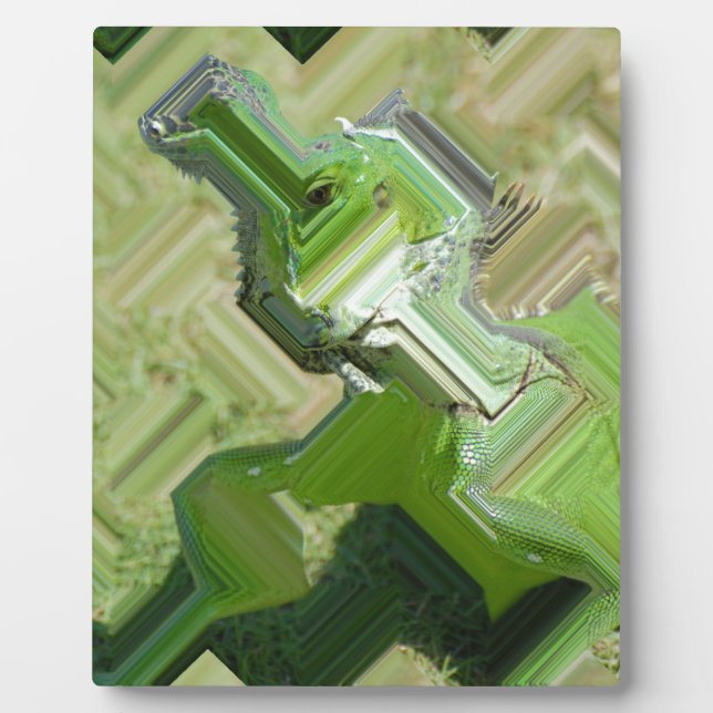 Plaque Photo Iguane vert (Devant)