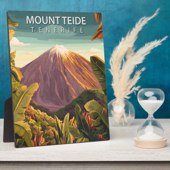 Plaque Photo Îles Canaries du Mont Teide Tenerife (Côté)