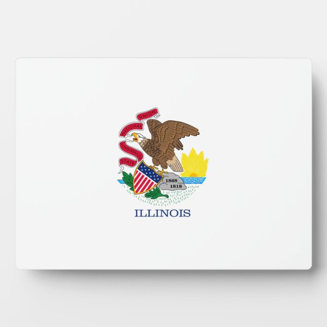 Plaque Photo Illinois State Flag Design (Devant)