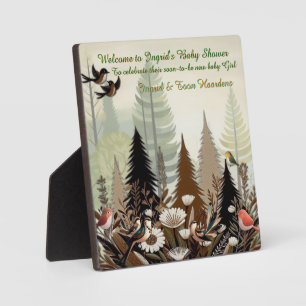 Plaque Photo Illustration artistique d'oiseaux simplistes de st