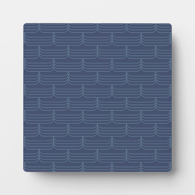 Plaque Photo Illustration cool bleue, moderne, simple (Devant)