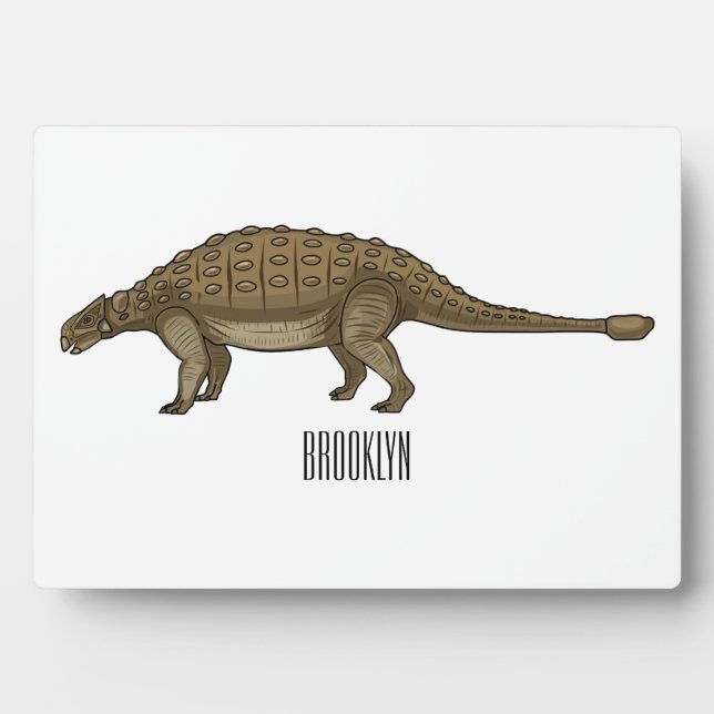 Plaque Photo Illustration d'Ankylosaurus (Devant)