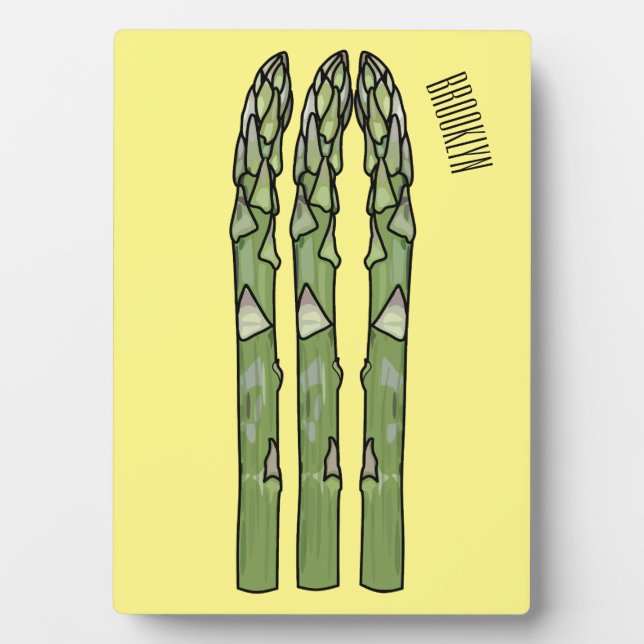 Plaque Photo Illustration d'Asparagus (Devant)
