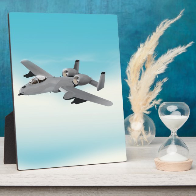 Plaque Photo Illustration d'avion militaire A10 (Côté)