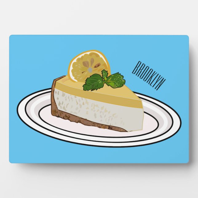 Plaque Photo Illustration de citron cheesecake (Devant)