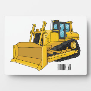 Plaque Photo Illustration de dessin animé Bulldozer