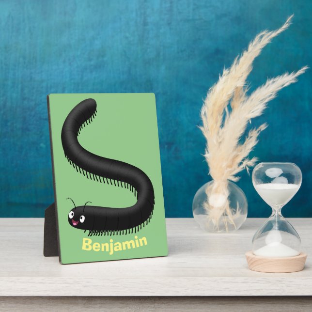 Plaque Photo Illustration de dessin mignon millipede (Côté)