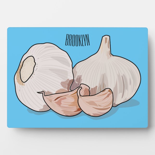 Plaque Photo Illustration de dessin sur l'ail (Devant)